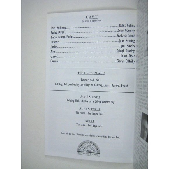 Aristocrats Show Program Irish Repertory Theatre Brian Friel John Keating Odeh - Picture 7 of 11